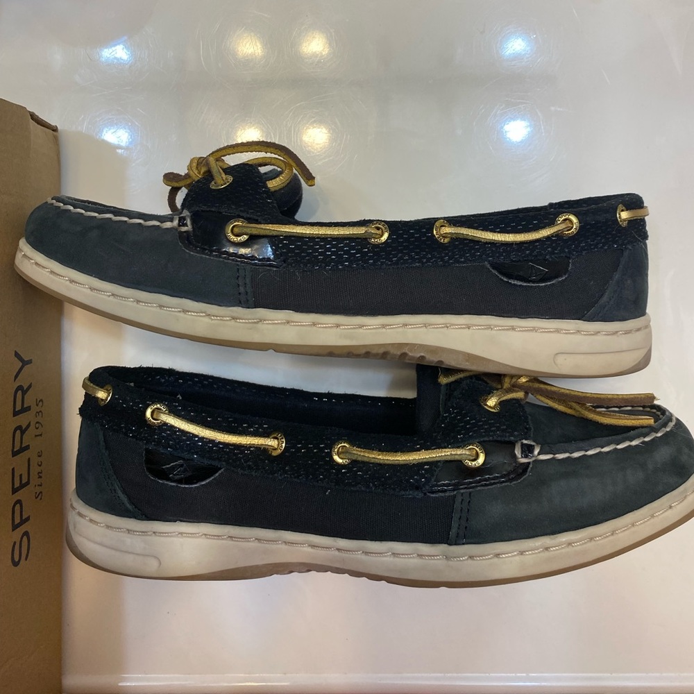 Sperry angelfish black womens shoes